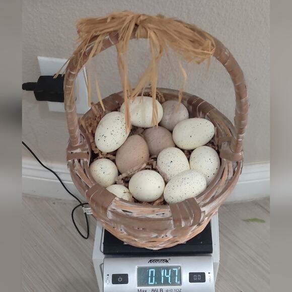 Large Wicker Rattan Neutral Tan Farmhouse Easter Egg Basket - Picture 12 of 12